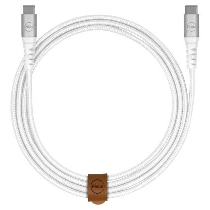 Cabo USB-C para USB-C iPlace, 1,2 metro, Branco